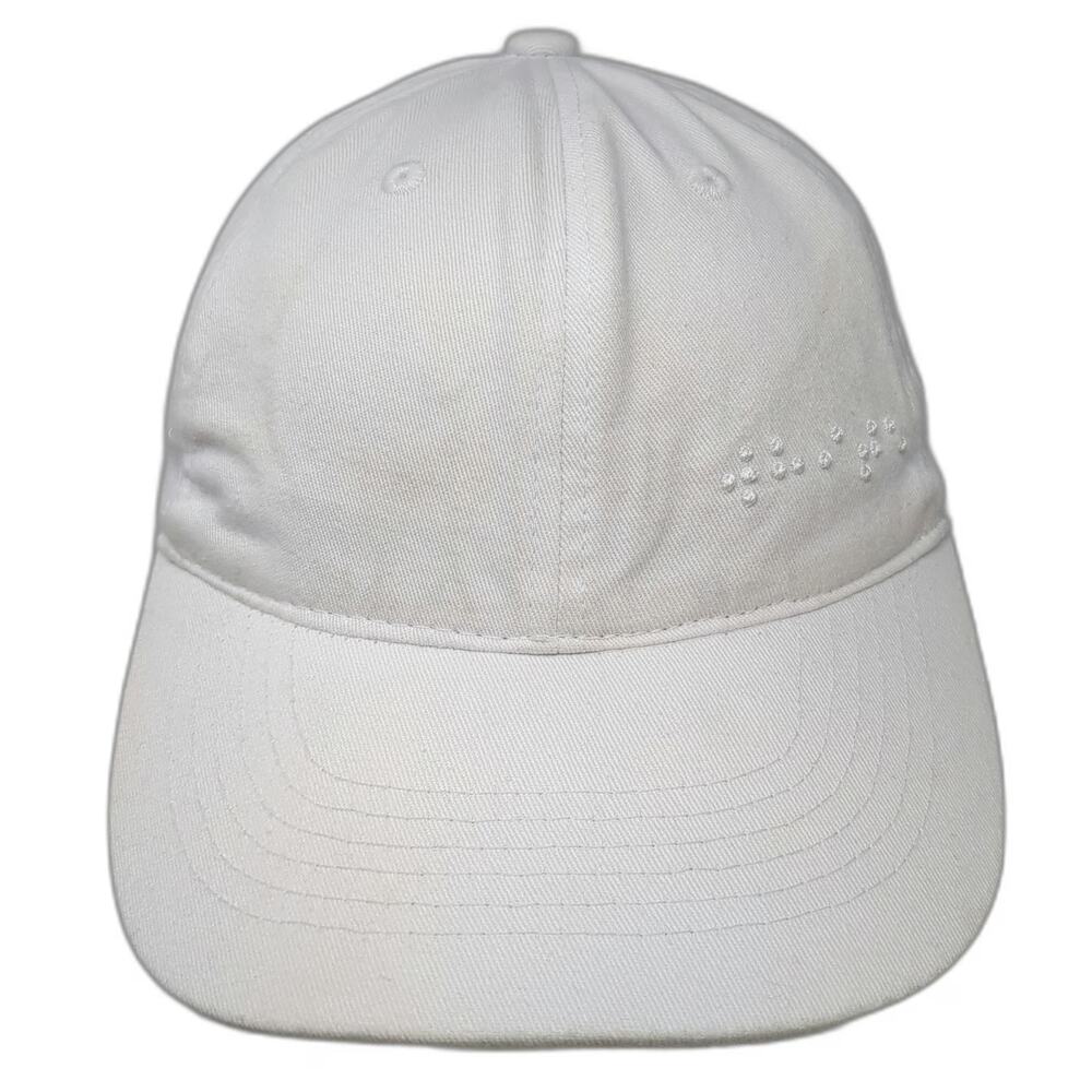 Two Blind Brothers Baseball Cap White One Size Braille Embroidery Cotton hat